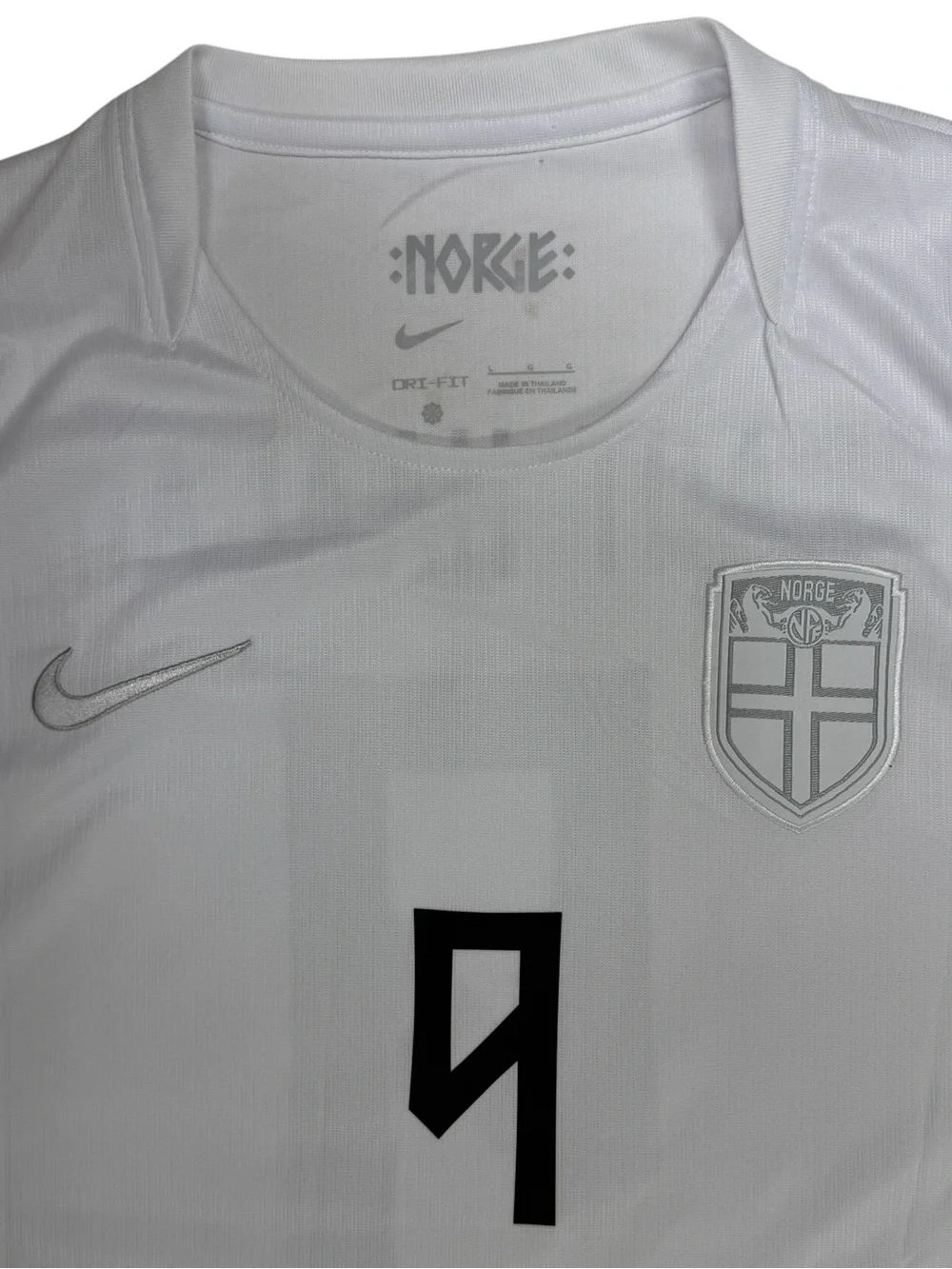 Norway Haaland Soccer Jersey Mens Large White World Cup National Football Team 9